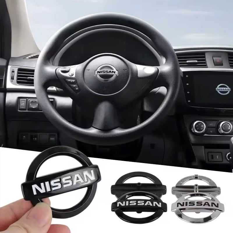 Car Steering Wheel Emblem Decals Badge For Nissan Qashqai Juke Pulsar Sentra Altima Patrol Micra Rogue Almera Versa Pathfinder