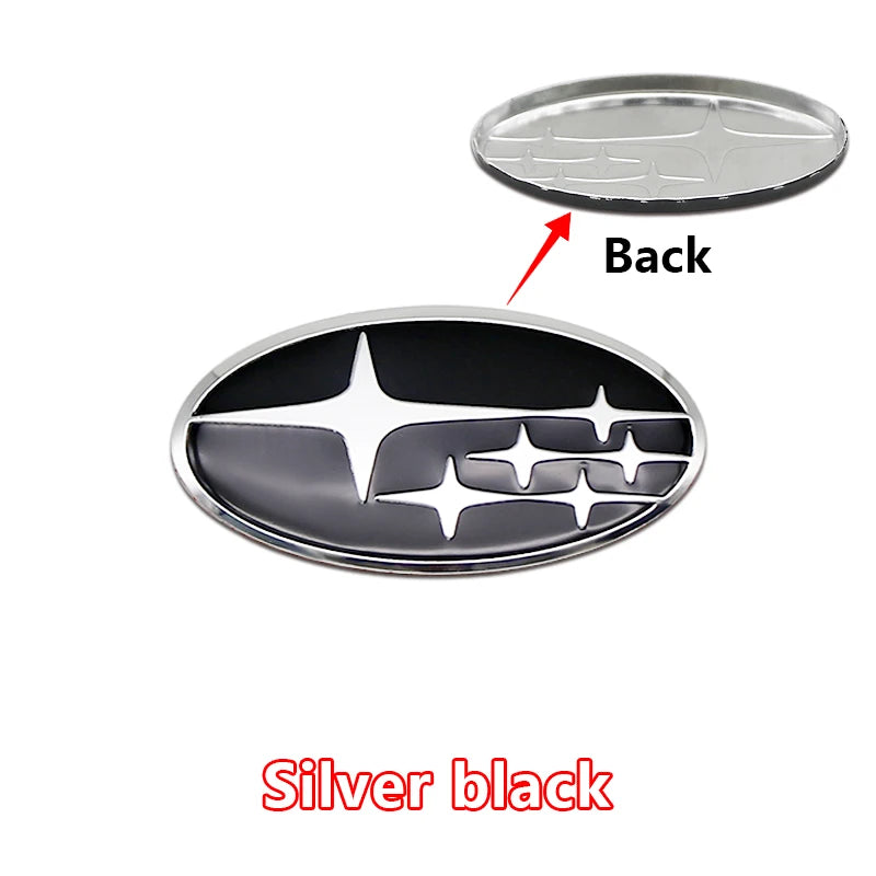 For Subaru Forester Outback Legacy Impreza STI BRZ Auto  1PC 58x30mm ABS Car Steering Wheel Center Emblem Badge Decal