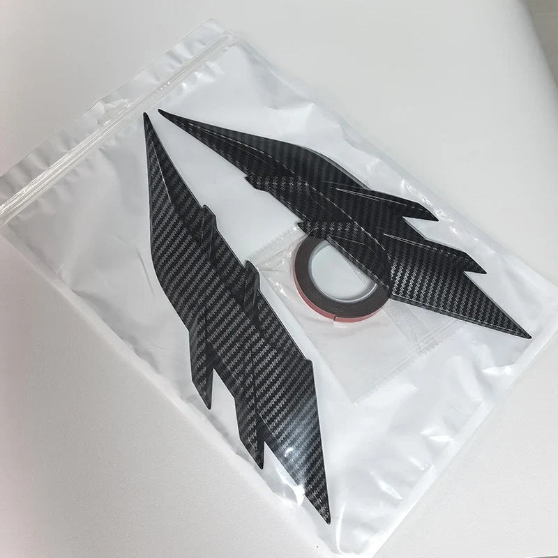 2PCS Auto Headlight Eyebrow Universal Car Lamp Cover Sticker Self-Adhesive Stripe Decal Decoration for Cars Bodys