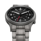 BERNY Titanium Watches for Men Classic Mens Field Watch Easy Read Outdoor Quartz Wristwatch Super Luminous Sapphire 5ATM
