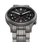 BERNY Titanium Watches for Men Classic Mens Field Watch Easy Read Outdoor Quartz Wristwatch Super Luminous Sapphire 5ATM