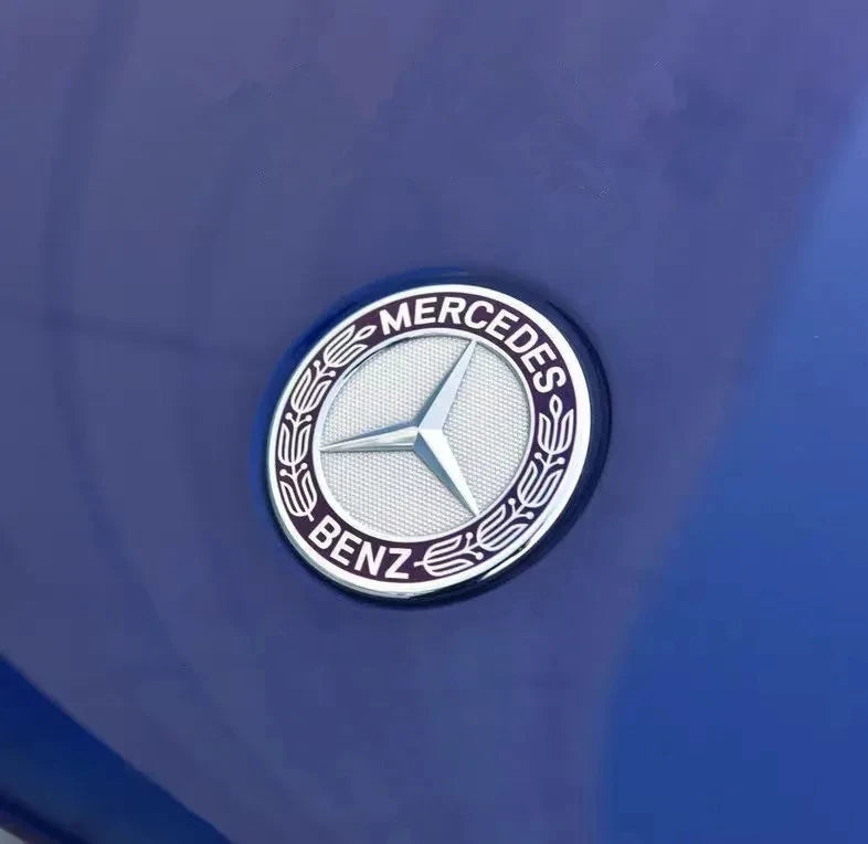 57mm Front Hood Emblem Cover Decor Refit Accessories Key Ring For Mercedes Benz W209 W210 W211 W212 W176 W203 W204 W205