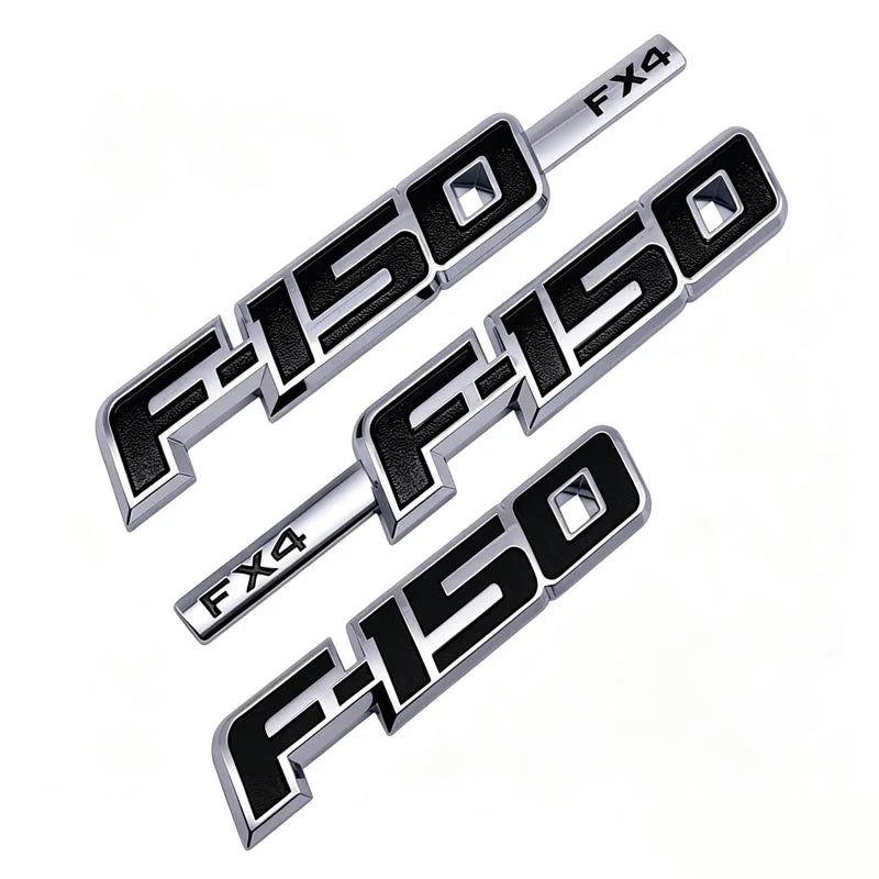 3D ABS F150 FX4 Car Emblem Badge Sticker For Ford F-150 FX4 Pickup Truck Side Fender Rear Tailgate Logo Decal Accessories