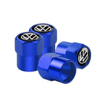 4Pcs Car Wheel Tires  Valve Caps Auto Exterior Accessories For Volkswagen GTI Golf Polo Passat RLine Magotan Jetta Bora Beetle R
