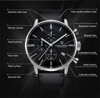Pagani Design Fashion Luxury Men's Quartz Chronograph Watch Japan VK67 Movement Leather Strap Large Calendar PD-2720K reloj