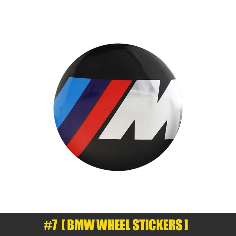 4Pcs 56mm Car Badge Wheel Center Hub Cap Sticker Accessories For BMW M E46 E90 E60 F30 F10 E39 E36 F20 G30 G20 E87 E92 E91 X1 X5