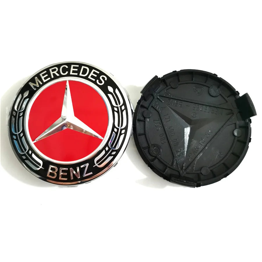 4PCS 75mm Car Wheel Center Hub Caps Cover for Mercedes Benz B/C/E/S Class A Class C200L GLC GLK CLA Accessories