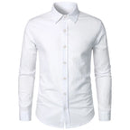 Cotton Linen Shirt for Men Slim Fit Tops Long Sleeve Bussiness Shirt Spring Autumn Casual Formal Men's Shirts