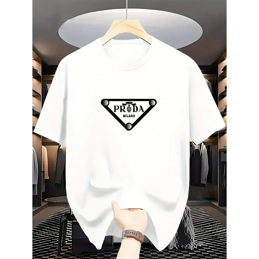 The latest 100% classic printed loose-fitting short-sleeved shirt is a high-quality top suitable for both men and women.