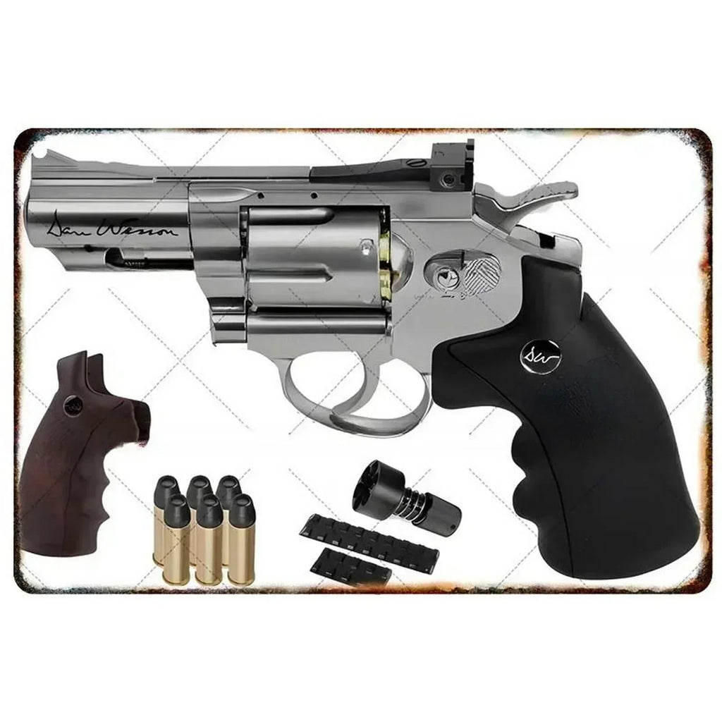 Letreros Metálicos con Forma de Pistola, que Exudan un Toque Militar, Ideales como Decoración de Pared en Cuartos de Hombre, Hogares, Cafeterías, Jardines, Clubes y Bares.