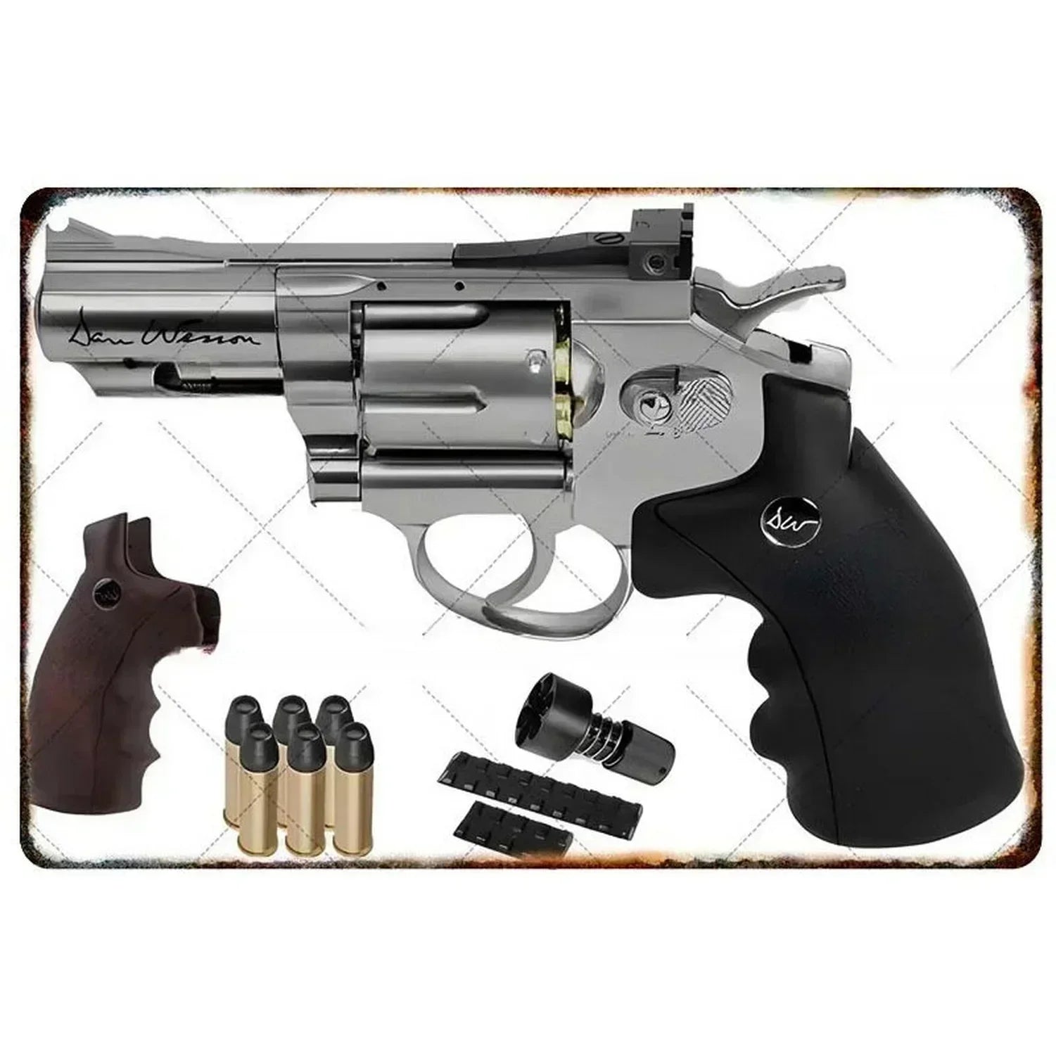 Letreros Metálicos con Forma de Pistola, que Exudan un Toque Militar, Ideales como Decoración de Pared en Cuartos de Hombre, Hogares, Cafeterías, Jardines, Clubes y Bares.