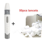 50Pcs Sterile Lancets Kit 28G w/ Lancet Pen Glucose Meter Disposable Needles Measuring Blood Sugar Level For Medical Diabetes