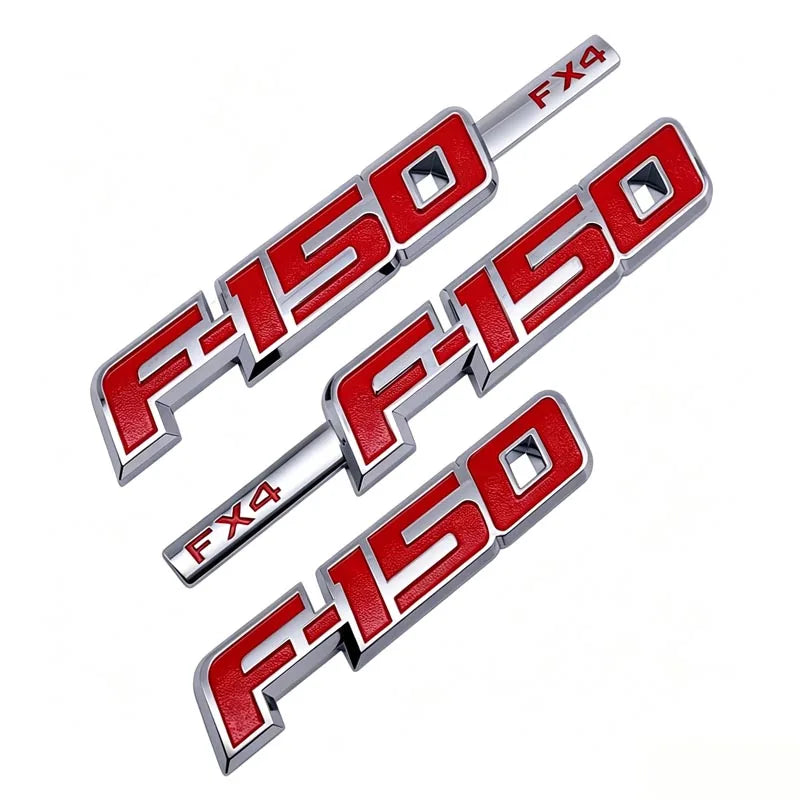 3D ABS F150 FX4 Car Emblem Badge Sticker For Ford F-150 FX4 Pickup Truck Side Fender Rear Tailgate Logo Decal Accessories
