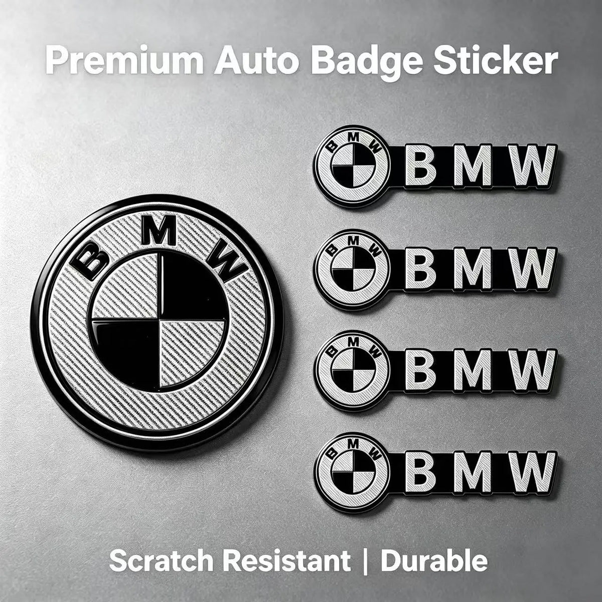 4Pcs Aluminum 3D Speaker Audio Emblem Sticker Decals For BMW M 3 4 5 7‑Series F10 F30 G20 G22 G23 G26 G30 G32 X1