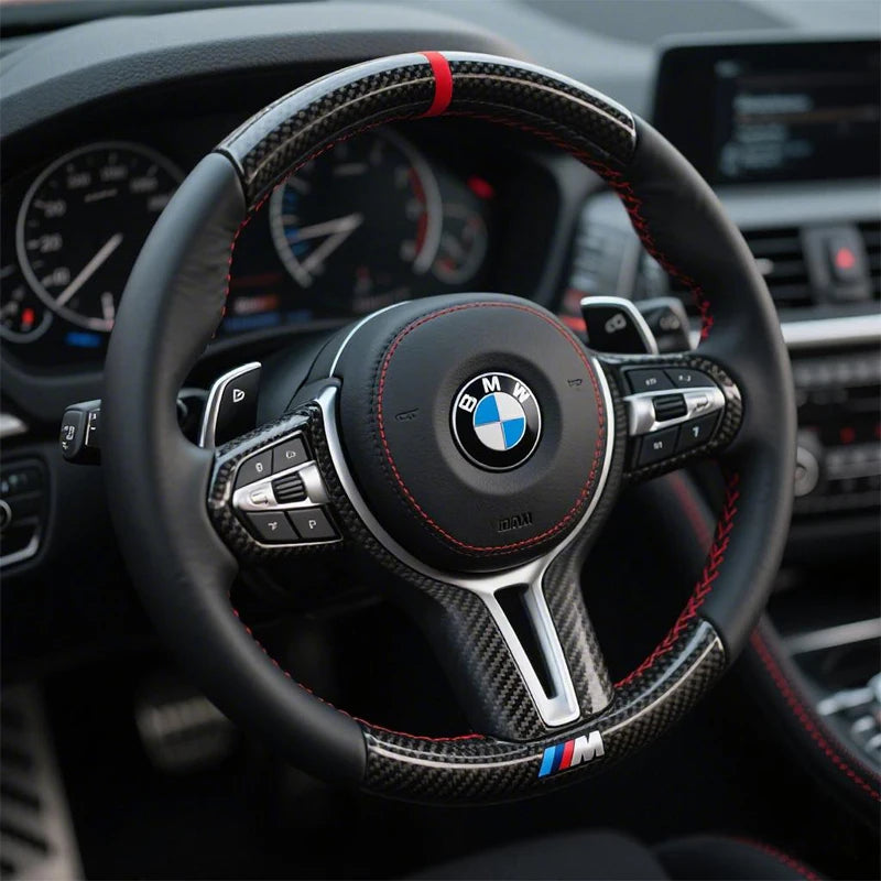 45mm 47mm Steering Wheel Center Emblem Badge Sticker For BMW E39 E46 E60 E87 E90 E92 F10 F20 F30 G20 Interior Decoration