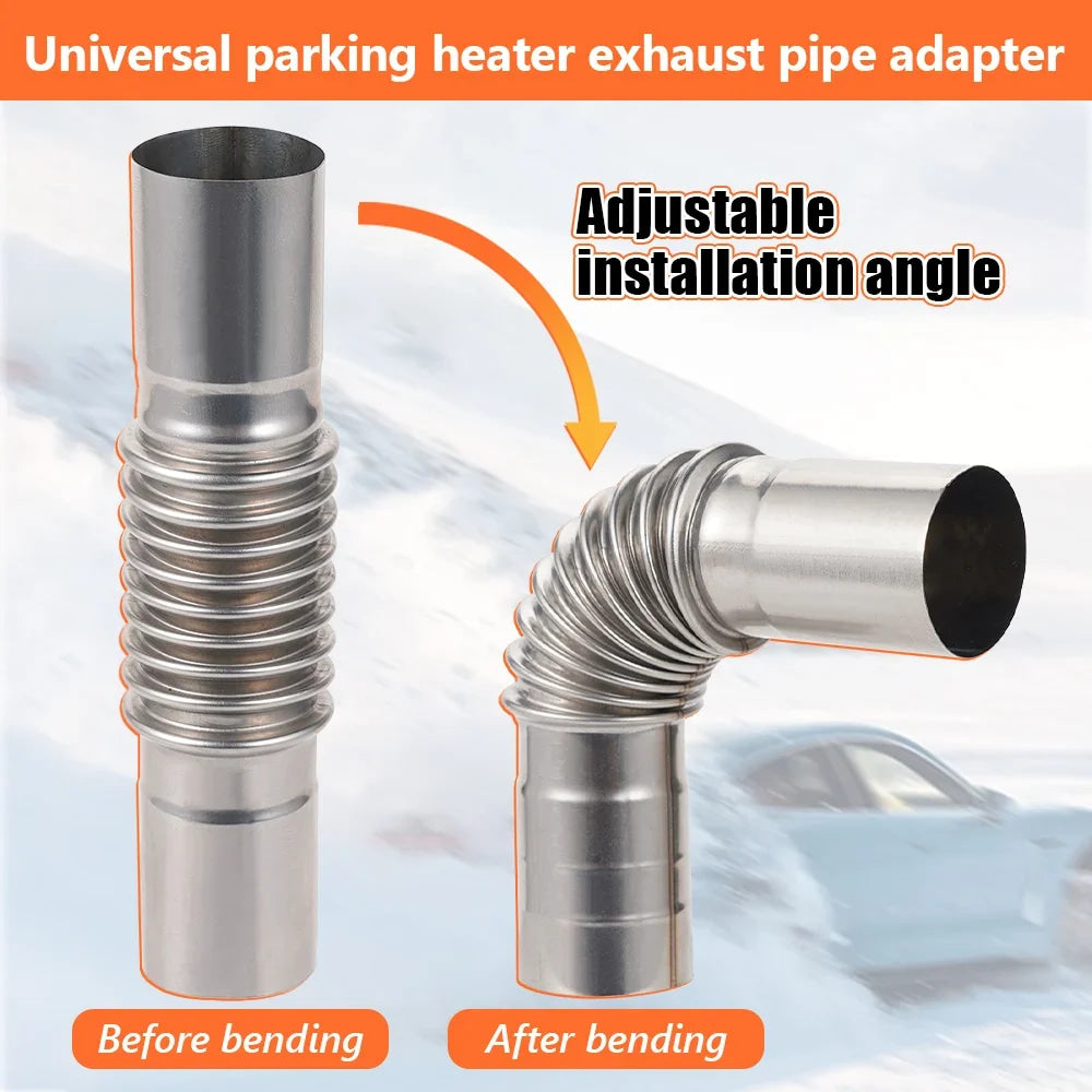 25mm Inner Diameter Parking heater Exhaust Pipe Muffler Adapter Fittings 12-24V 2-8KW Universal For Webasto Eberspacher