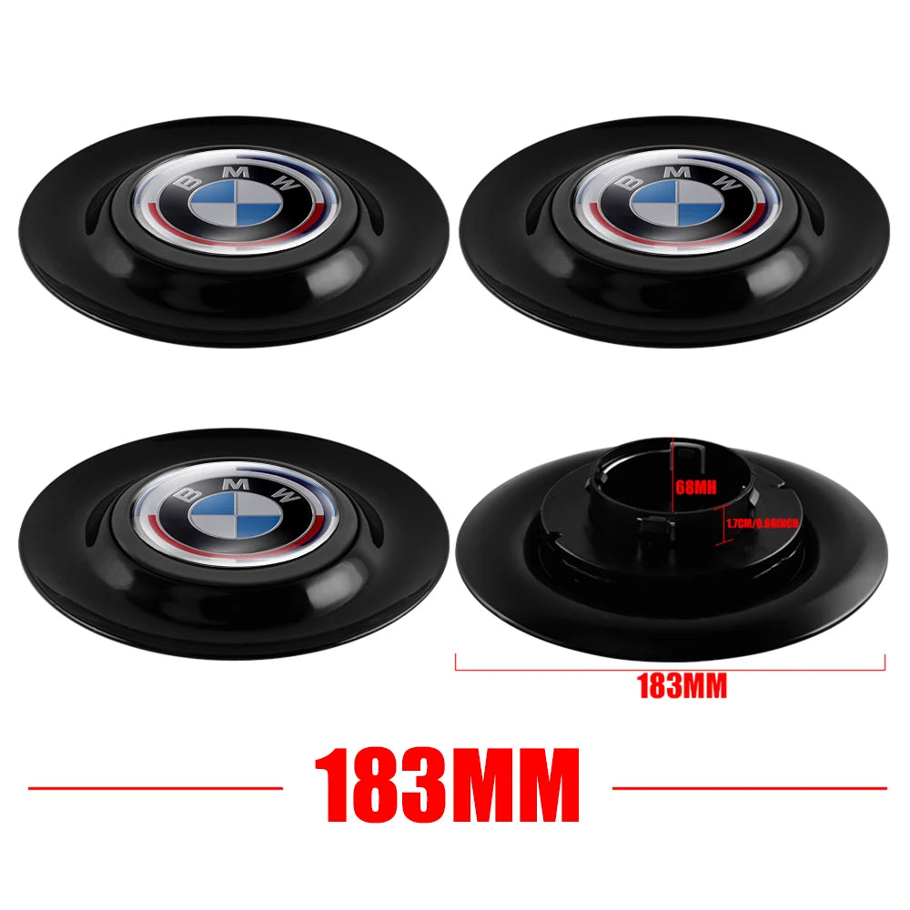 4Pcs 183mm Floating Car Wheel Center Caps Rims Hub Cover For BMW 50TH M Performance M3 M5 M6 F01 F20 F10 F13 F15 F16 F30 F34 F32