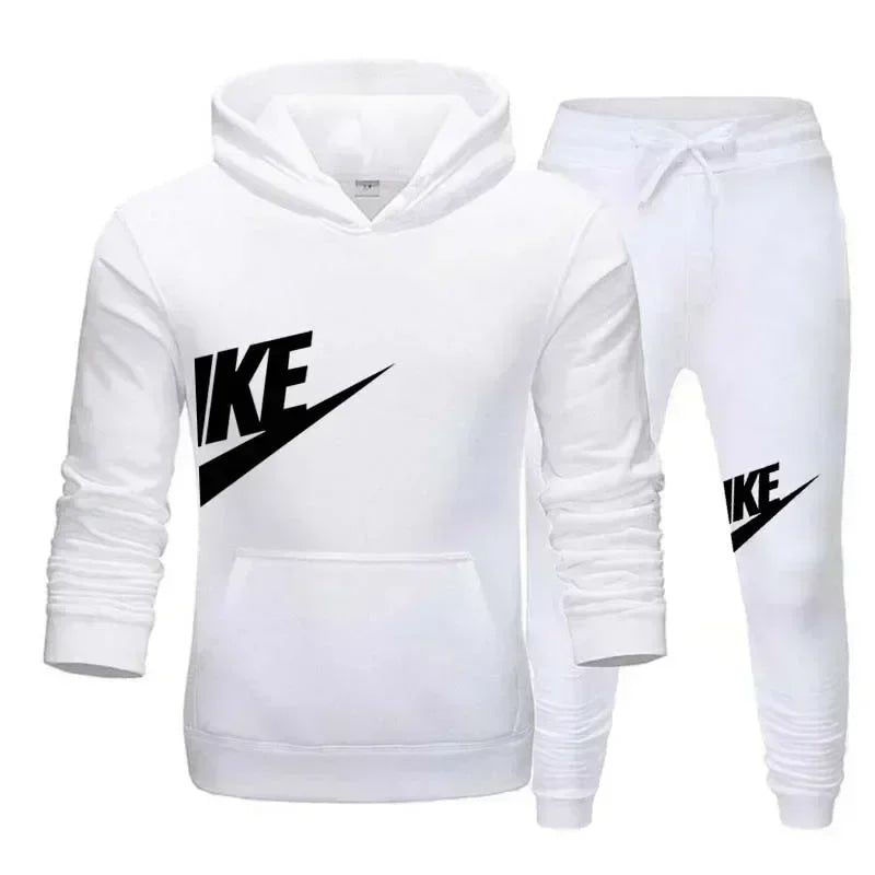 Men's casual sports suit, fashion new men's and women's sports hoodie + pants 2 sets, autumn and winter warm sportswear suit