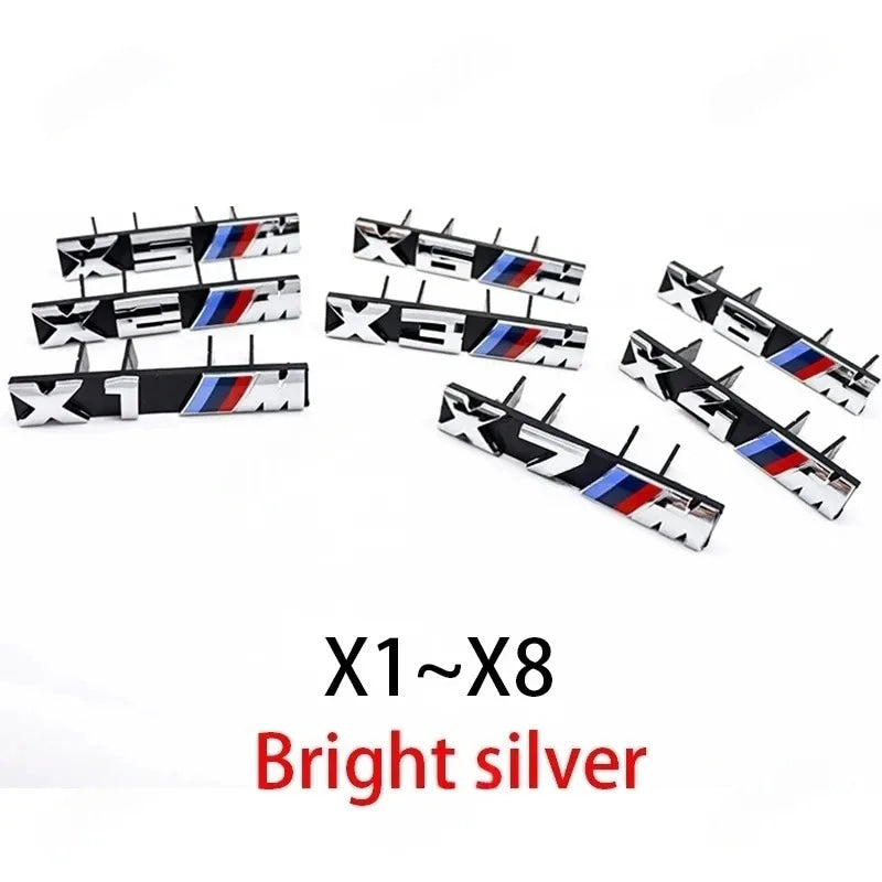 ABS Car Styling Front Grille Badge M Logo Decoration Accessories For BMW M Emblem X1 X2 X3 X4 X5 X6 X7 E38 E39 E30