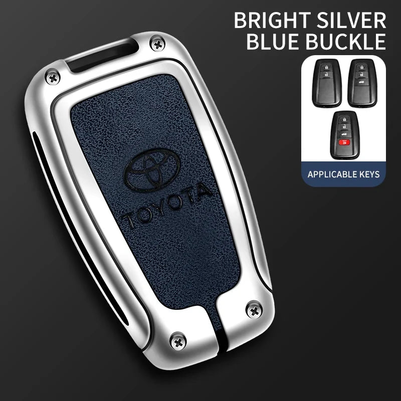Car Key Case Bag Cover Shell For Toyota CHR Prado 2017 2018 Prius Camry Corolla RAV4 2017 2018 2019 2020 Protector Accessories