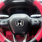 Car Steering Wheel Emblem H-Sticker For Honda Civic Accord City CRV Jade Fit Odyssey Hybrid Red Black Blue Interior Modification