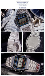 Casio watch silver watch men set brand luxury LED digital Waterproof Quartz men watch Sport military Wrist Watch relogio masculi