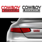 COWBOY EDITION COOL Car 3D Metal Front Hood Grille Emblem Badge Decal Sticker Auto Pickup Tail Trunk Body Styling Accessories