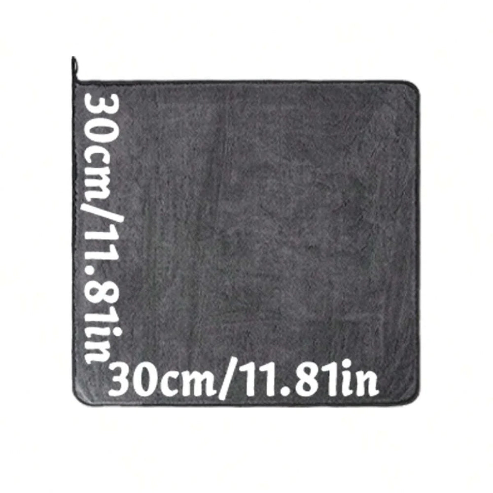 Dark gray car microfiber towel, oversized strong absorbent car wash cloth, high-efficiency cleaning wipe cloth