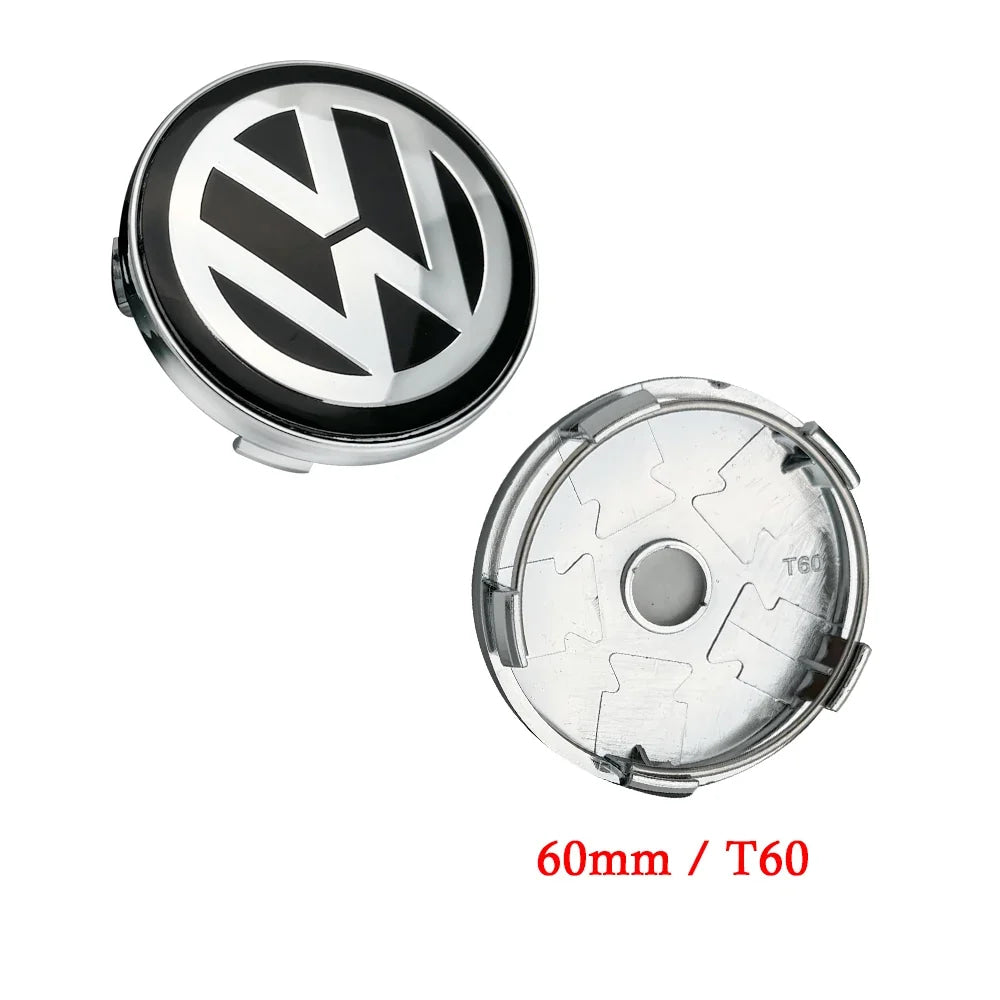 Abs - 4pcs 55mm 56mm 65mm 70mm Car Styling Wheel Center Cap Hub Covers Badge Accessories For VW Volkswagen 3B7601171 1J0601171
