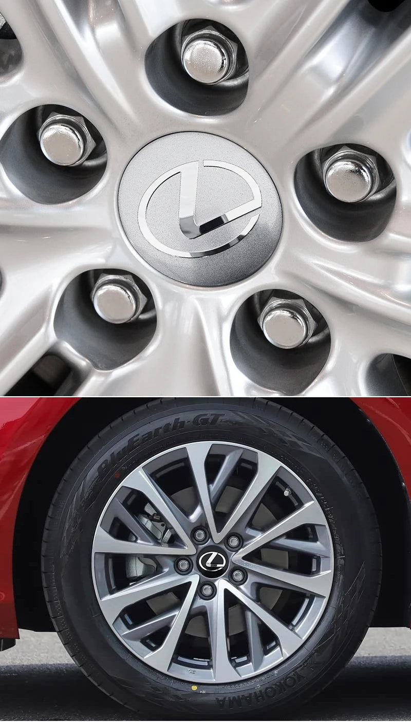 56mm 60mm 65mm Car Wheel Center Emblem Hub Caps Stickers For Lexus RX300 IS200 IS250 ES350 Ct200h UX250h NX300h RX350 ES300h LBX