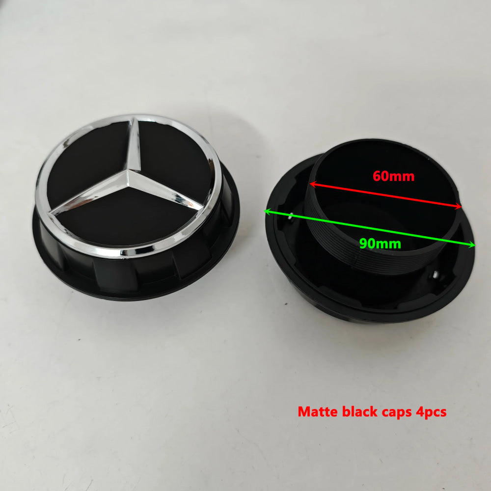 4PCS Aluminum Car Wheel Center Hub Caps for Mercedes-Benz A45S C63S E63S AMG GT GTS C190 Auto Styling Accessories
