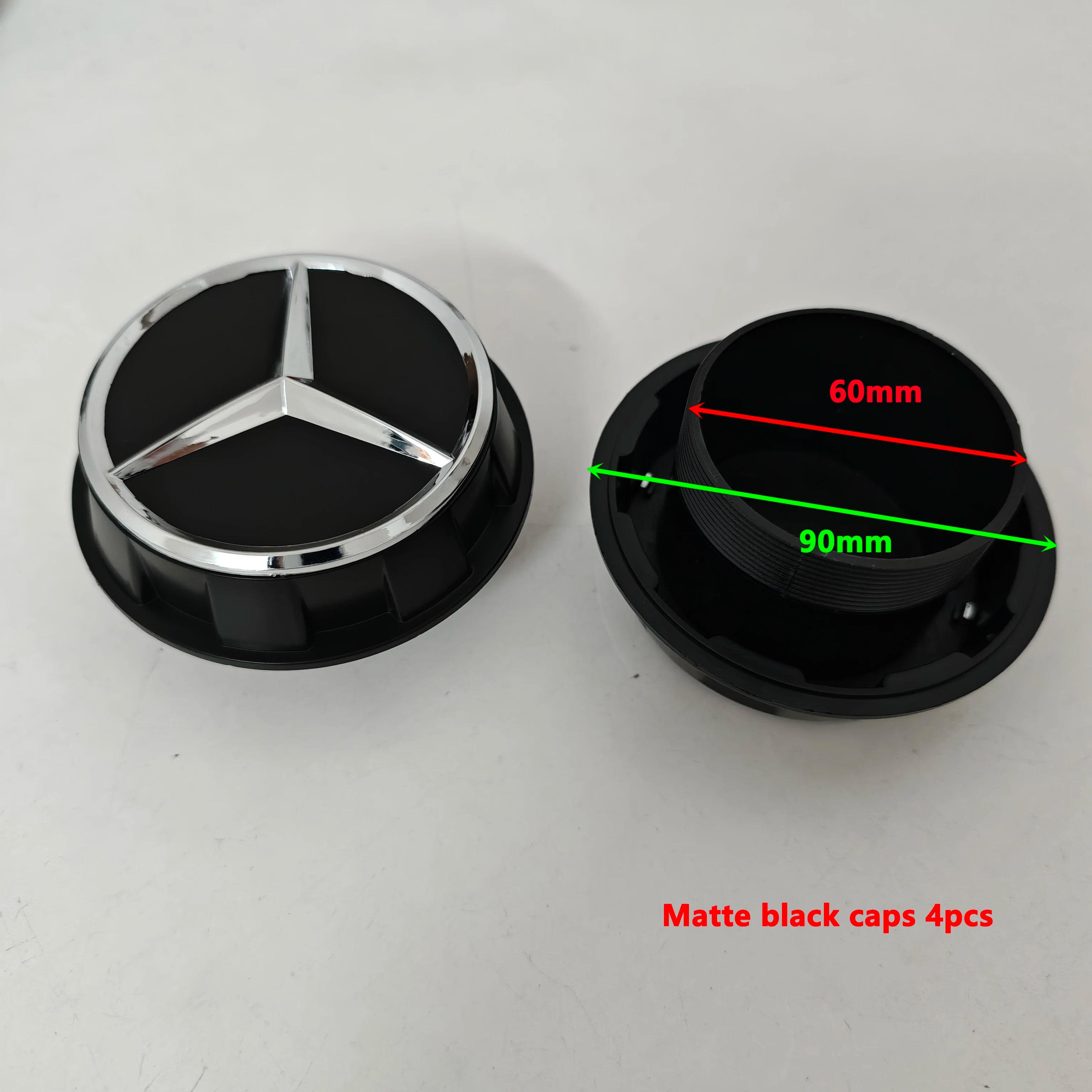 4PCS Aluminum Car Wheel Center Hub Caps for Mercedes-Benz A45S C63S E63S AMG GT GTS C190 Auto Styling Accessories