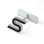 3D Metal S Logo Front Grille Emblem Badge Car Rear Trunk Stickers For Ford Focus Fiesta Escape Ecosport Kuga Mondeo Accessories