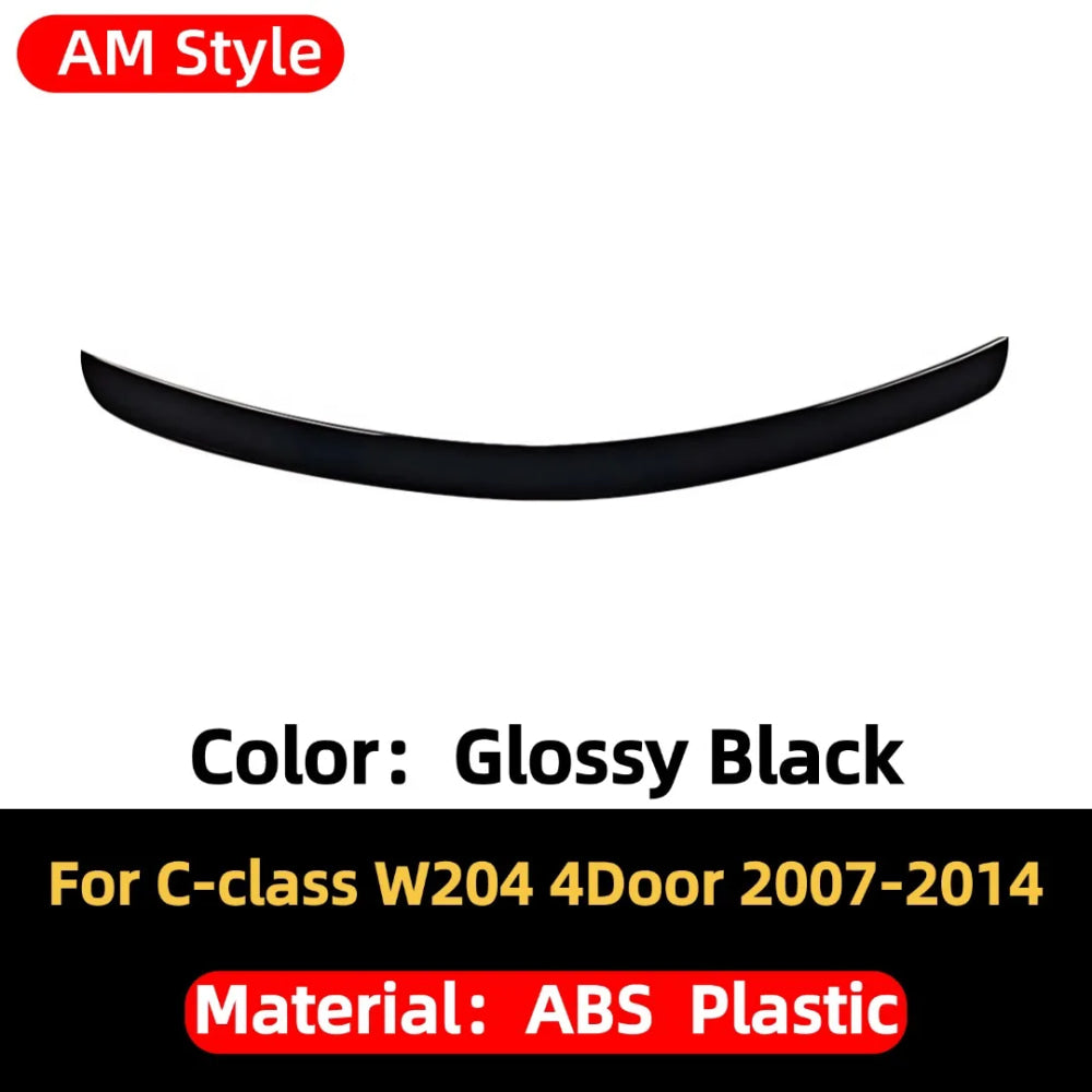 Rear Trunk Spoiler Wing Racing Boot Lip Tail Air For Mercedes Benz C class 4 Door W204 C63 2007-14 C180 C200 C220 C260 C300