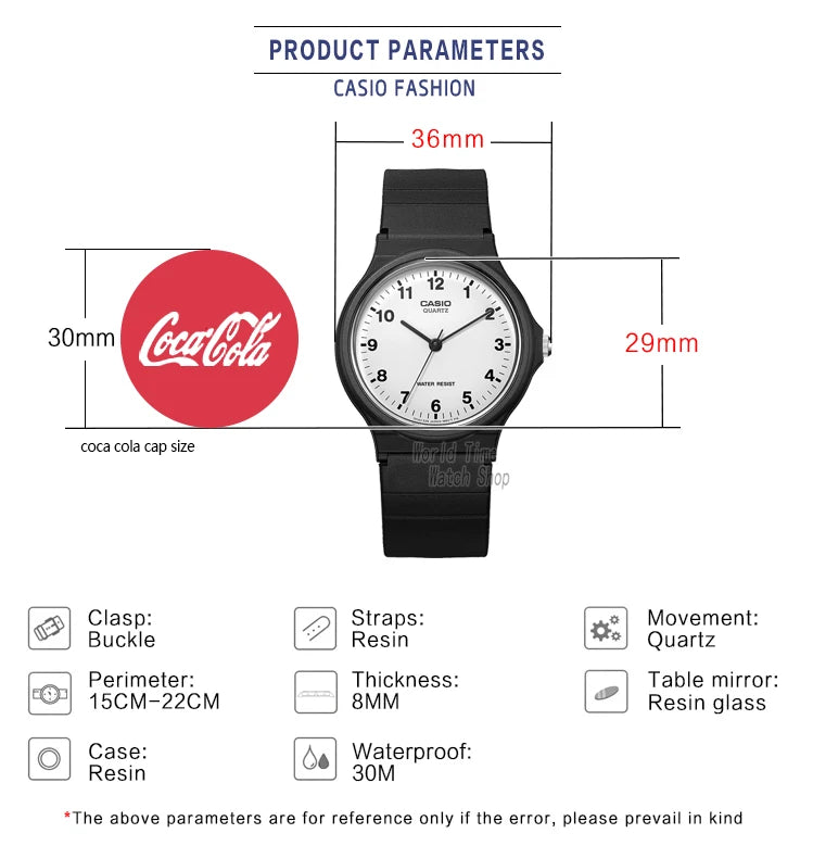 Casio Watch Classic Stylish Simplicity Design Digital Display Quartz Movement Water Resistant Men's And Women's MQ-24-7B/7B2