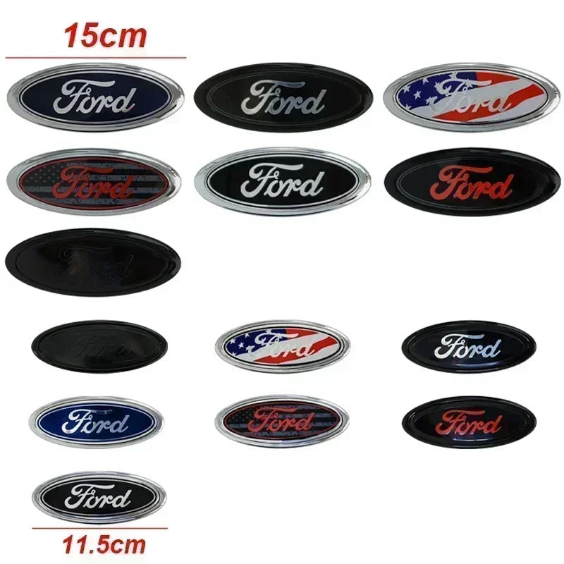ABS Car Rear Trunk Sticker Front Hood Emblem for Ford Fusion Ranger Escape Fiesta Explorer Focus Bronco Mondeo Transit