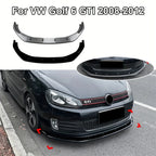 Car Front Bumper Lower Spoiler Lip Splitter For VW Golf 6 MK6 GTI 2008-2012 Front Bumper Spoiler Guard Protector