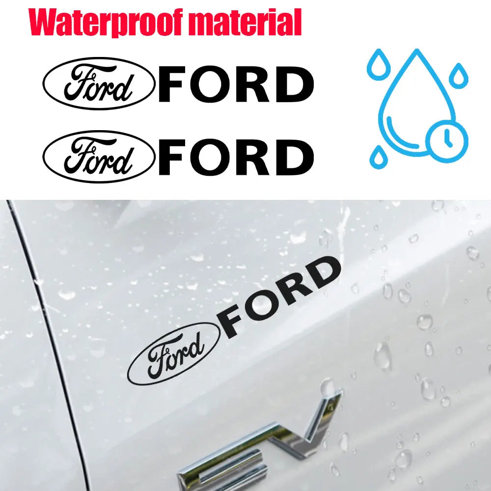 2pcs Car Emblem Stickers Window Body Trunk Badge Decoration Decal Accessories For Ford Focus Mustang Shelby Fiesta Kuga Fusion