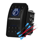 12v/24v Blue Led Light 5 Pin On Off SPST Rocker Switch 7 Pin On Off On ARB Carling Style Car Boat Waterproof Push Switch