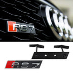 3D ABS For Audi RS6 RS4 RS3 RS5 RS8 RS7 Emblem Car Front Grille Badge Logo Decoration Stickers Exterior Modification Accessories