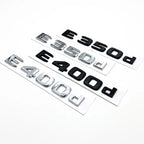 Black Silve Letters E200 E260 E300 E400 E450 E220d E350d E400d 4Matic ABS Emblem for Mercedes Benz Car Trunk Logo Sticker