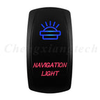Waterproof 5 Pins SPST On/Off Rocker Switch Blue & Red Led 20A/12V 10A/24V Toggle Switch GPS for Cars,Trucks, RVs, Boats
