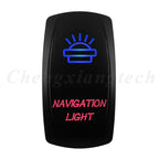 Waterproof 5 Pins SPST On/Off Rocker Switch Blue & Red Led 20A/12V 10A/24V Toggle Switch GPS for Cars,Trucks, RVs, Boats