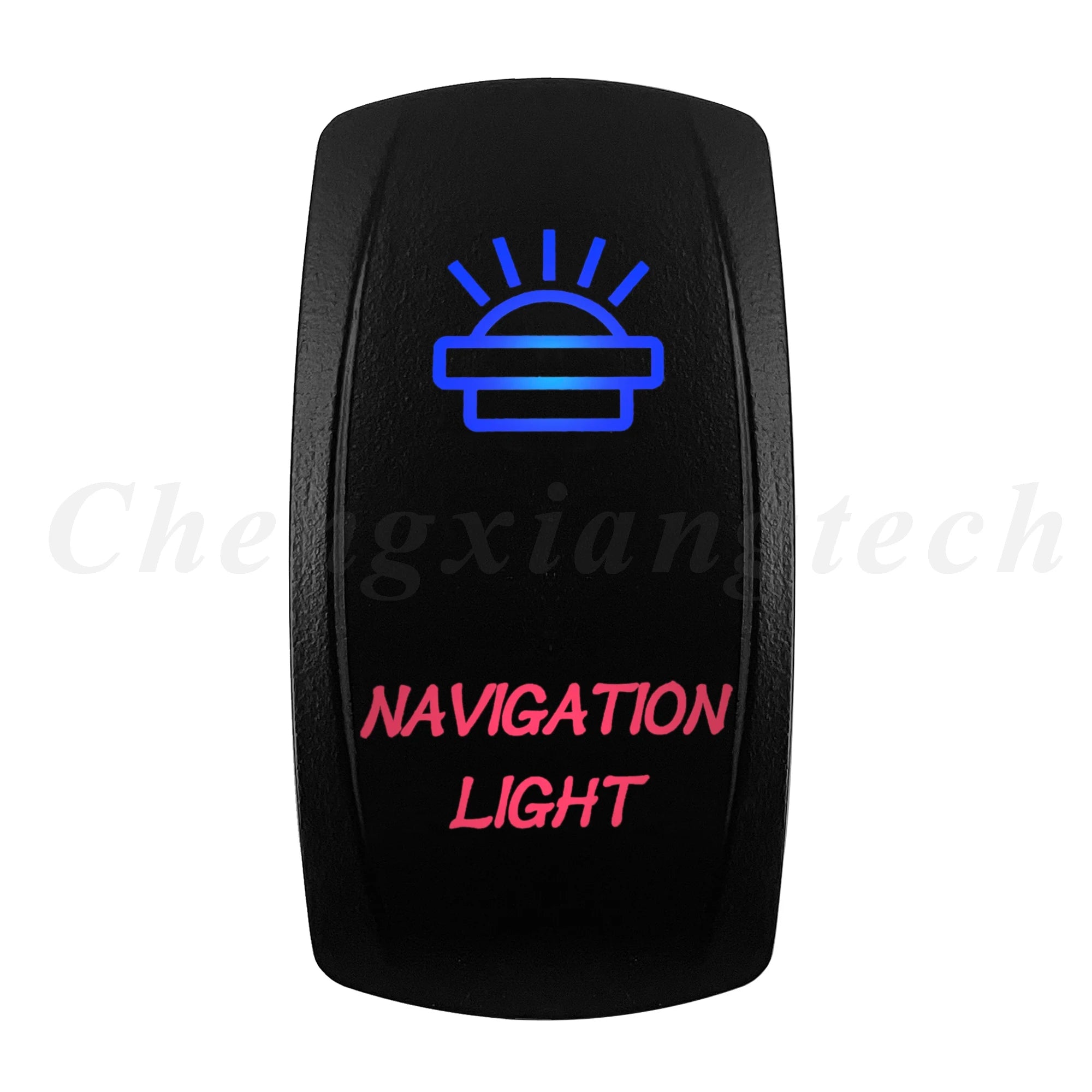 Waterproof 5 Pins SPST On/Off Rocker Switch Blue & Red Led 20A/12V 10A/24V Toggle Switch GPS for Cars,Trucks, RVs, Boats