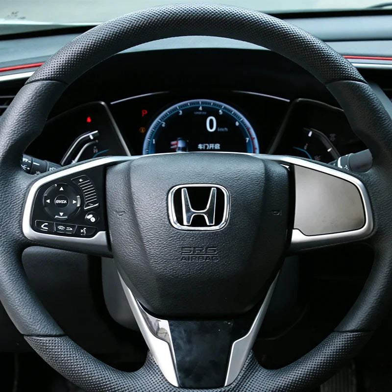 Honda Car Steering Wheel Logo Emblem H Badge Sticker for Honda Civic Accord CR-V Fit HRV Odyssey Vezel Auto Interior Accessories