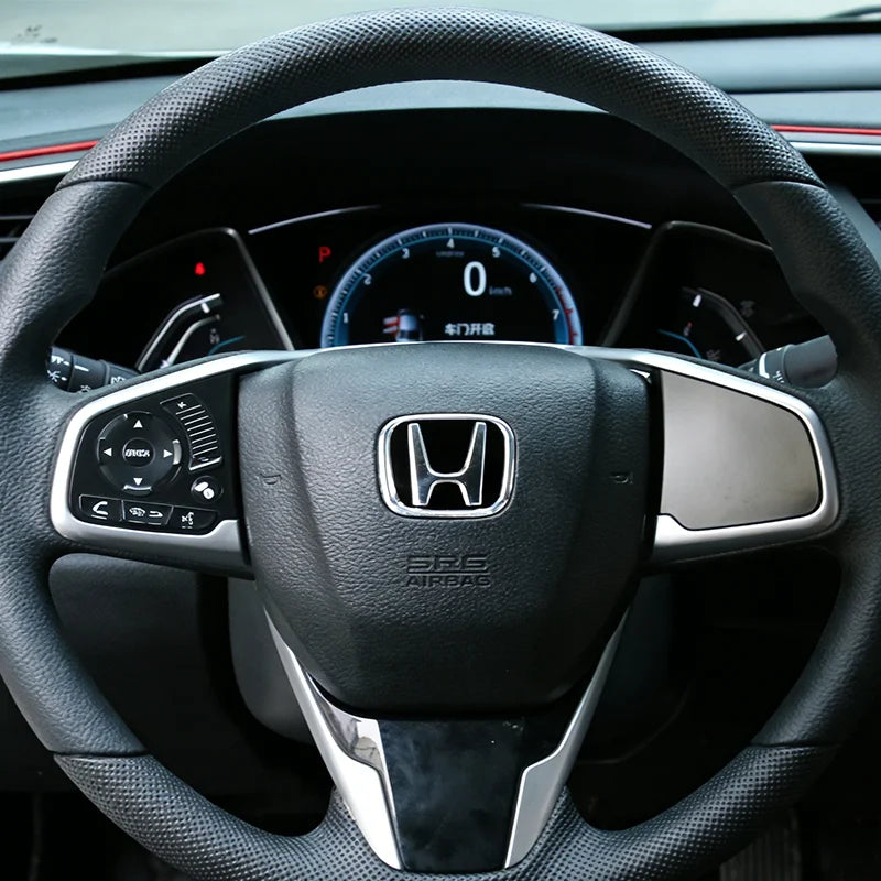 Honda Car Steering Wheel Logo Emblem H Badge Sticker for Honda Civic Accord CR-V Fit HRV Odyssey Vezel Auto Interior Accessories