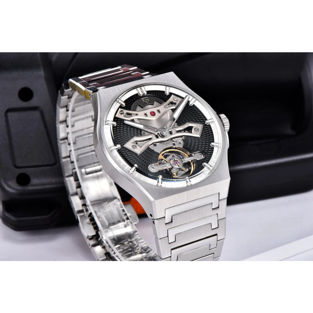 PAGANI DESIGN New 42MM Hollow Tourbillon Luxury Men Mechanical Watch Sapphire Glass Automatic Watches For Men Relojes hombres