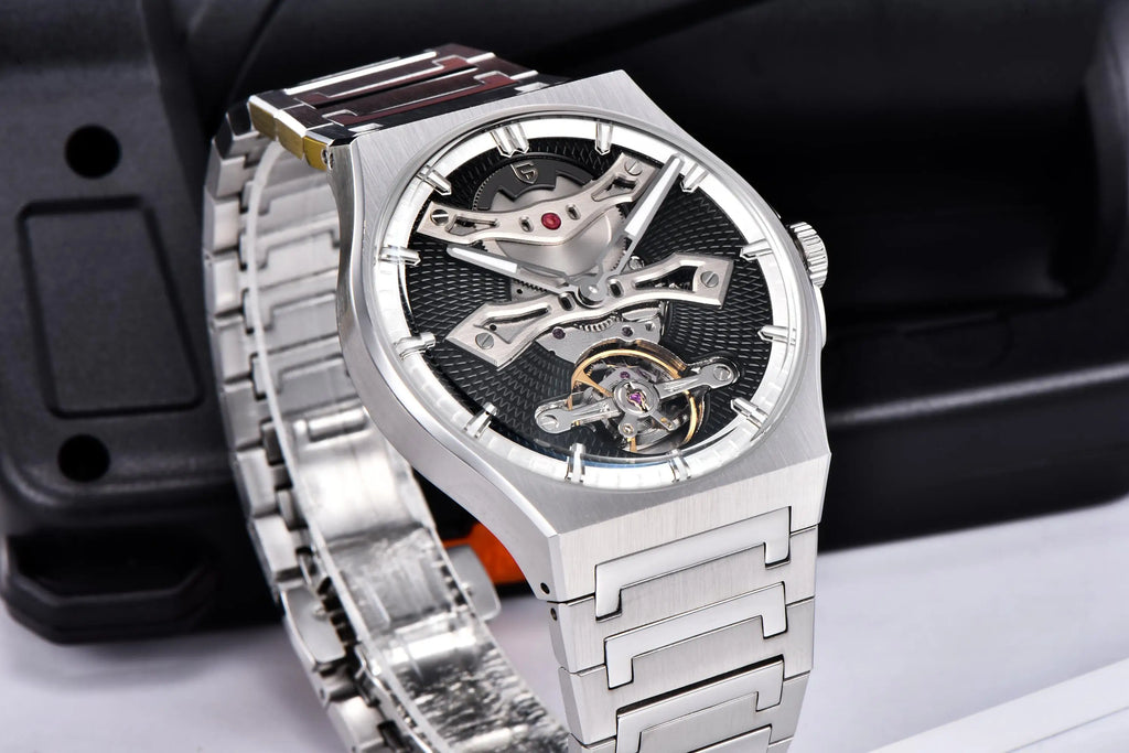 PAGANI DESIGN New 42MM Hollow Tourbillon Luxury Men Mechanical Watch Sapphire Glass Automatic Watches For Men Relojes hombres