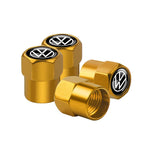4Pcs Car Wheel Tires  Valve Caps Auto Exterior Accessories For Volkswagen GTI Golf Polo Passat RLine Magotan Jetta Bora Beetle R