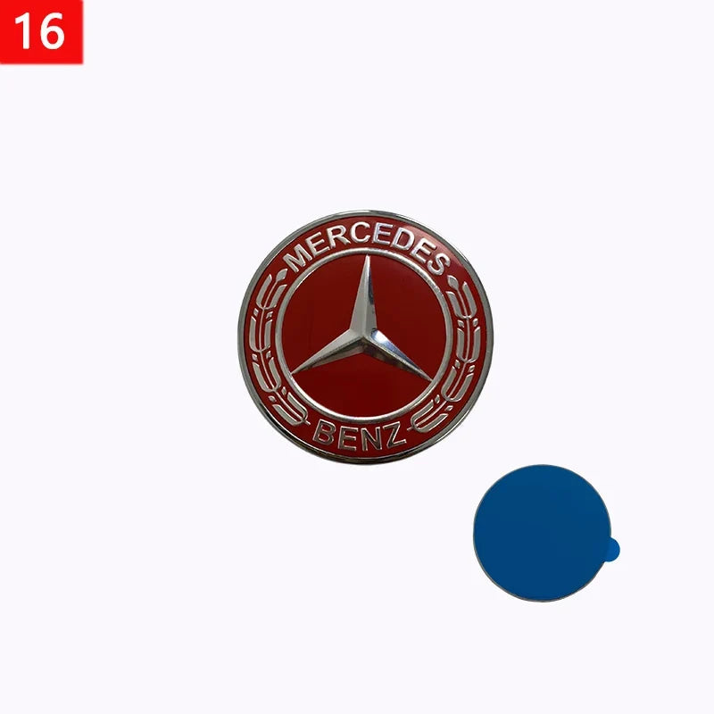 57mm Star Flat Hood Bonnet Logo Mercedes Benz AMG W204 W124 W201 W202 W212 W220 W205 Emblem Badge stickers automobile Accessorie